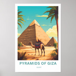 Piramides van Gizeh Egypte Reisprint Poster