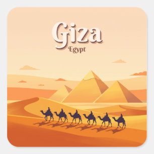 Piramides van Gizeh Egypte Vierkante Sticker