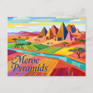 Piramides van Meroe Soedan Briefkaart
