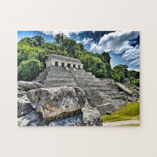 Piramides van Mexico. Legpuzzel (Horizontaal)