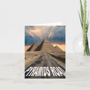 Piramides Weg Egypte Woestijn Landmark Kunst Feestdagen Kaart