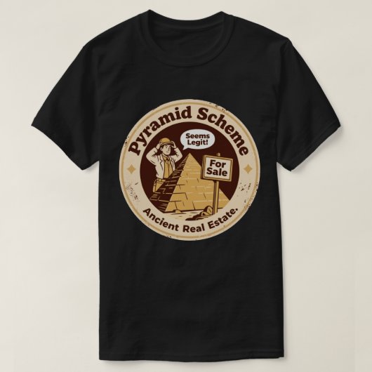 Piramideschema Grappige Archeologie T-shirt (Design voorkant)