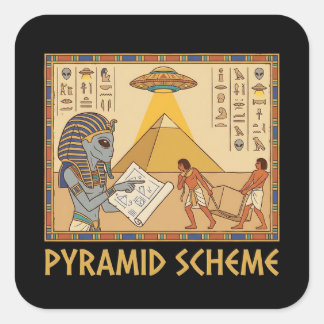 Piramidesysteem Oude Buitenaardse Wezens Egyptisch Vierkante Sticker