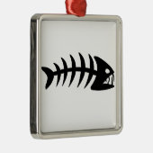 Piranha Fish Bone Metalen Ornament (Rechts)
