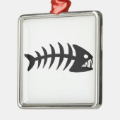 Piranha Fish Bone Metalen Ornament (Links)