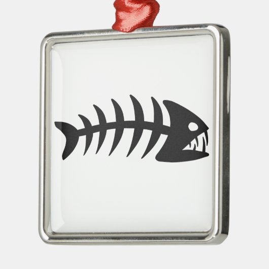 Piranha Fish Bone Metalen Ornament (Links)