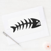 Piranha Fish Bone Rechthoekige Sticker (Envelop)