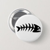 Piranha Fish Bone Ronde Button 5,7 Cm (Voorkant /achterkant)