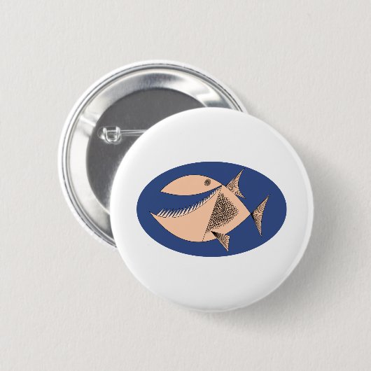 Piranha Fish Ronde Button 5,7 Cm (Voorkant /achterkant)