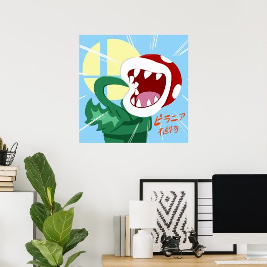 Piranha-Plant in Smash Poster (Thuiskantoor)