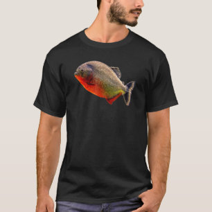 Piranha Rode Buik School Van Piranha's Tropische V T-shirt