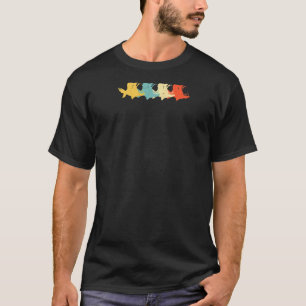 Piranha Vintage Retro Vis Dier Caribe Liefhebber 6 T-shirt