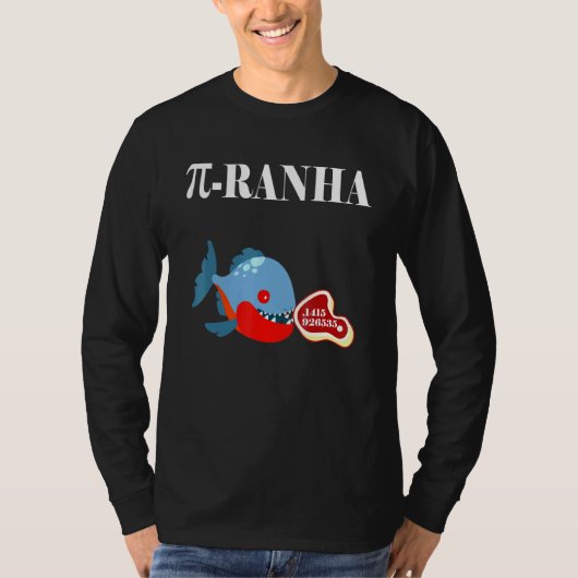 Piranha vis Wiskunde T-shirt (Voorkant)
