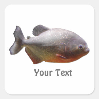 Piranha Zuid-Amerikaanse vis Vierkante Sticker