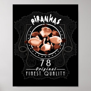 Piranhas 1978 Illustration Poster