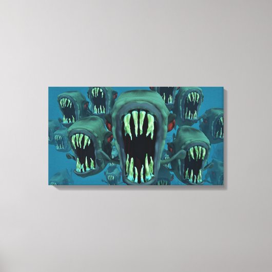 Piranhas Canvas Afdruk (Voorkant)