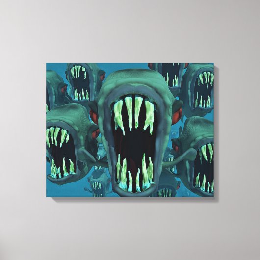 Piranhas Canvas Afdruk (Voorkant)