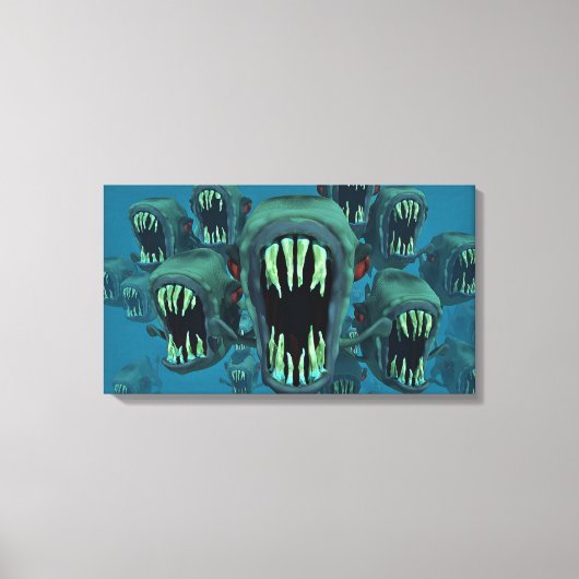 Piranhas Canvas Afdruk (Voorkant)