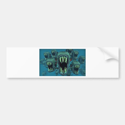 Piranhas Fish Custom Personaliseer Jubilea Bumpersticker (Voorkant)