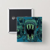 Piranhas Fish Custom Personaliseer Jubilea Vierkante Button 5,1 Cm (Voorkant /achterkant)