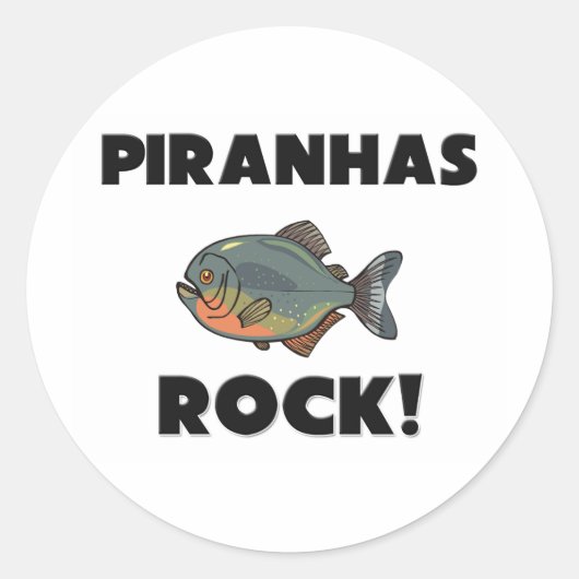 Piranhas Rock Ronde Sticker (Voorkant)