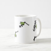 Piranhas zijn cool. (omwikkelen rond mok ontwerp) (Voorkant rechts)