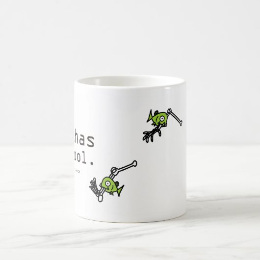 Piranhas zijn cool. (omwikkelen rond mok ontwerp) (Center)