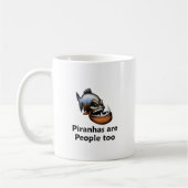Piranhas zijn ook mensen koffiemok (Links)
