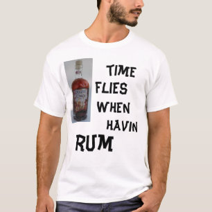 pirat4e, tijd, vliegen, wanneer, havin, rum t-shirt