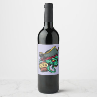 Pirat Flasche Rum pirate bottle rhum Wijn Etiket
