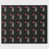 Pirat Funny Pirate Rat Pun Dark BG Cadeaupapier (Vlak)