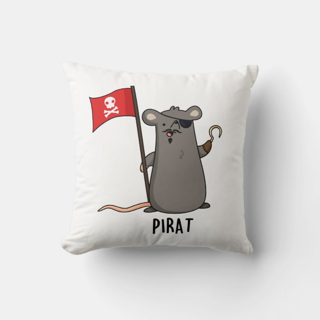 Pirat Funny Pirate Rat Pun Kussen (Voorkant)