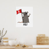 Pirat Funny Pirate Rat Pun Poster (Keuken)