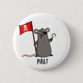 Pirat Funny Pirate Rat Pun Ronde Button 5,7 Cm (Voorkant)