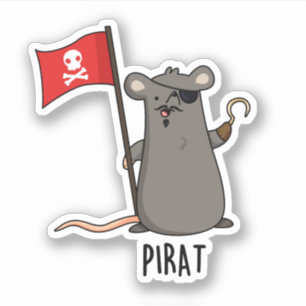 Pirat Funny Pirate Rat Pun Sticker