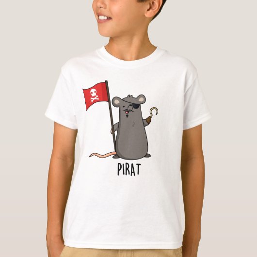 Pirat Funny Pirate Rat Pun T-shirt (Voorkant)