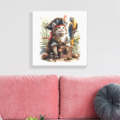 Pirat Kat Schat Canvas Afdruk (Insitu (Woonkamer))