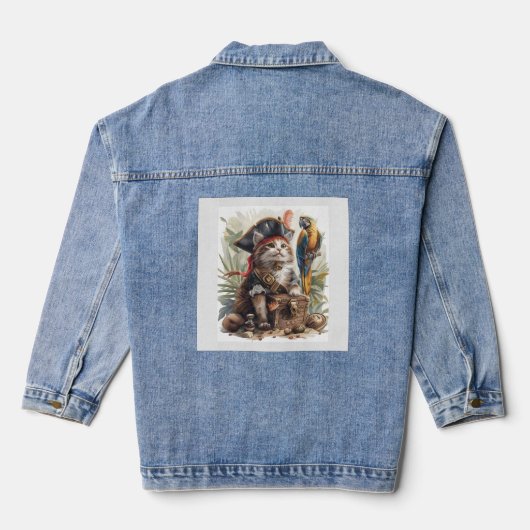 Pirat Kat Schat Denim Jacket (Achterkant)