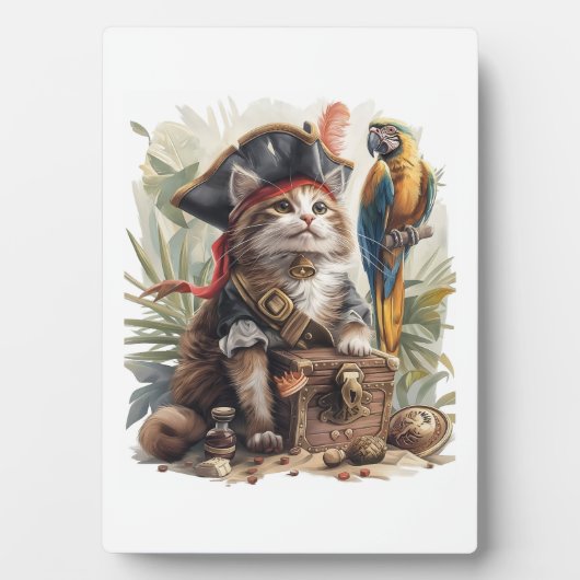 Pirat Kat Schat Fotoplaat (voorkant)