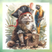 Pirat Kat Schat Raamsticker (Vel 3)