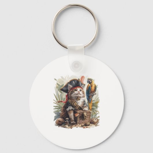 Pirat Kat Schat Sleutelhanger (Voorkant)