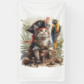 Pirat Kat Schat Spandoek (Verticaal)
