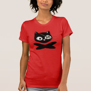 Pirat Kitty met Roze Neus T-shirt