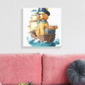 Pirat Poodle � Grappige Zee Hond Canvas Afdruk (Insitu (Woonkamer))