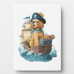Pirat Poodle � Grappige Zee Hond Fotoplaat