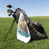 Pirat Poodle � Grappige Zee Hond Golfhanddoek (Groen)