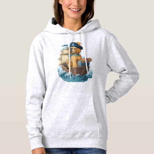 Pirat Poodle � Grappige Zee Hond Hoodie (Voorkant)