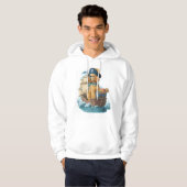 Pirat Poodle � Grappige Zee Hond Hoodie (Voorkant volledig)