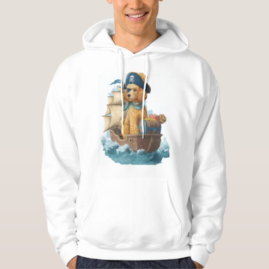 Pirat Poodle � Grappige Zee Hond Hoodie (Voorkant)