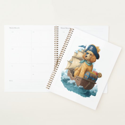 Pirat Poodle � Grappige Zee Hond Planner (Display)